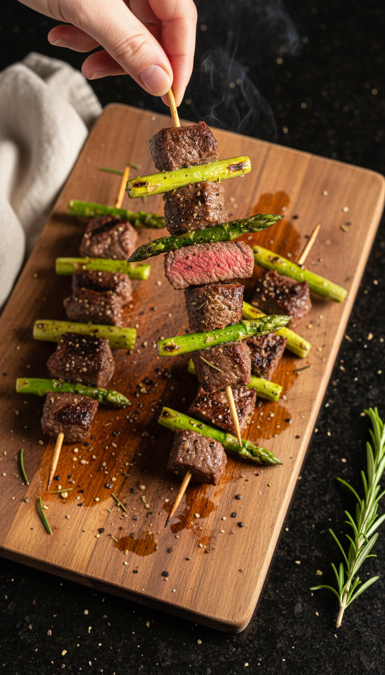 Succulent Beef and Asparagus Skewers