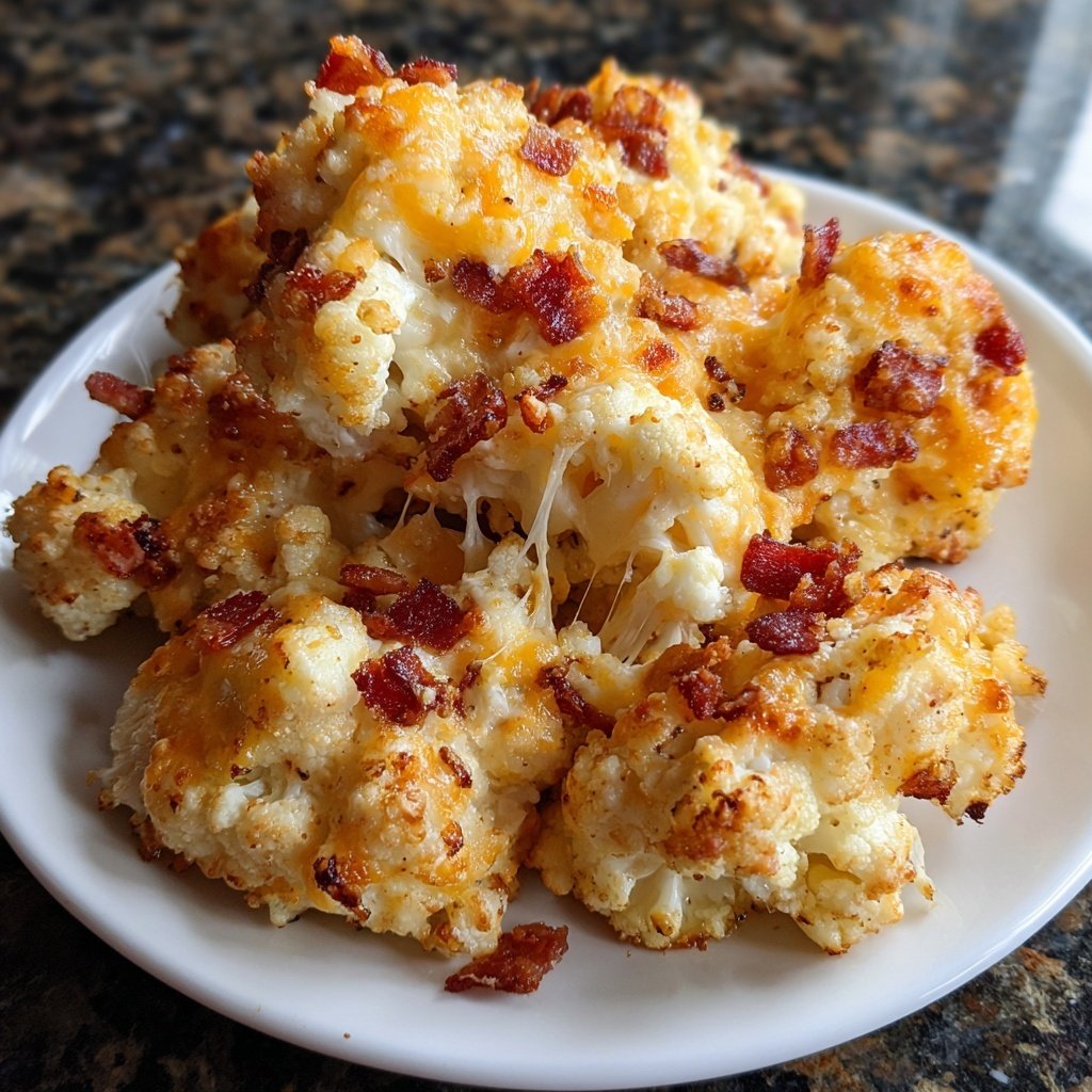 Baked Cauliflower Cheesy Dip