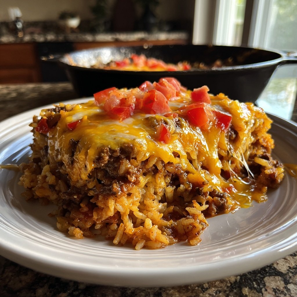 Chili Cheese Rice Casserole