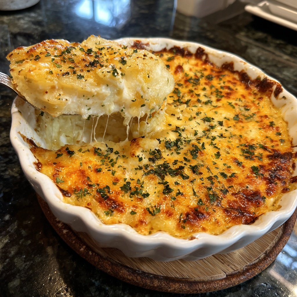 Cheesy Garlic Potato Casserole