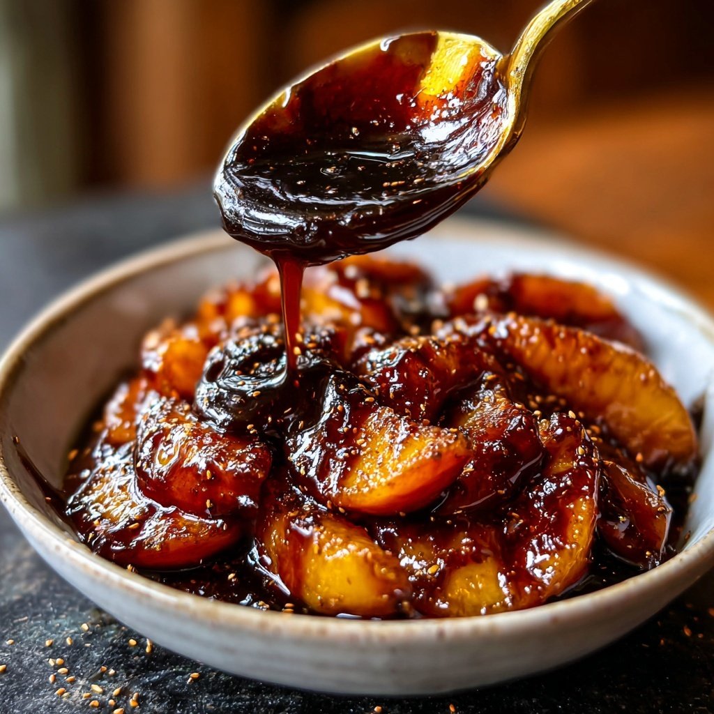 Balsamic Glaze for Grilled Peaches and Burrata​