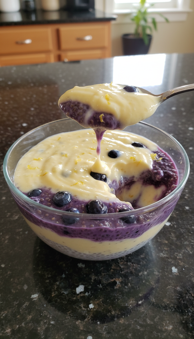 Lemon Blueberry Chia Seed Pudding