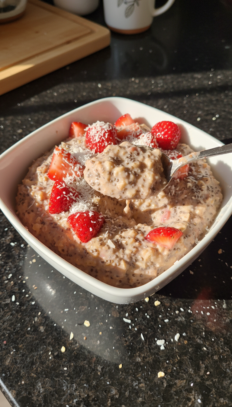 Chia Seed Strawberry Oats