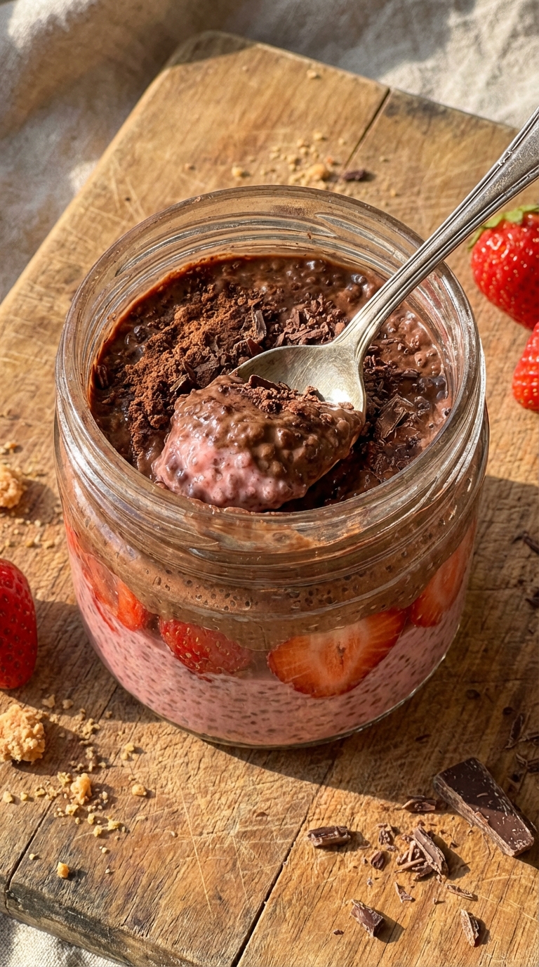 Strawberry Chocolate Chia Pudding
