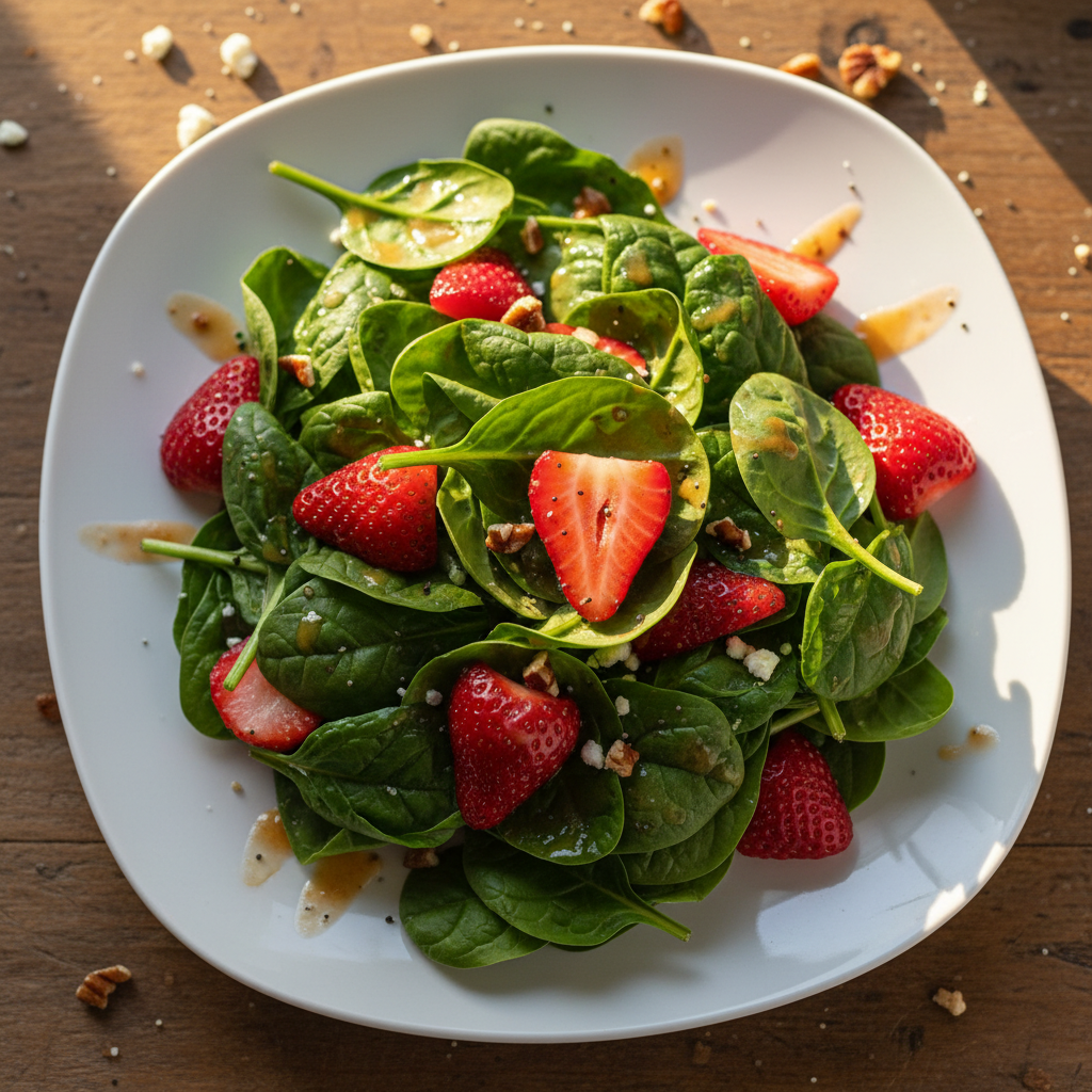 Sunkissed Strawberry Spinach Salad