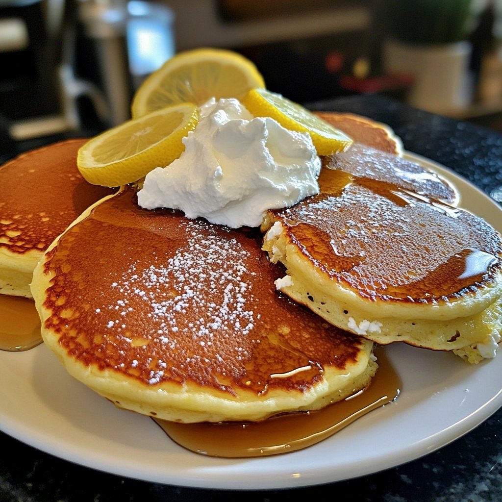 Moist Lemon Ricotta Pancakes