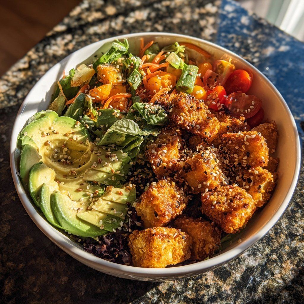 Crispy Tempeh and Vegetable Bowl