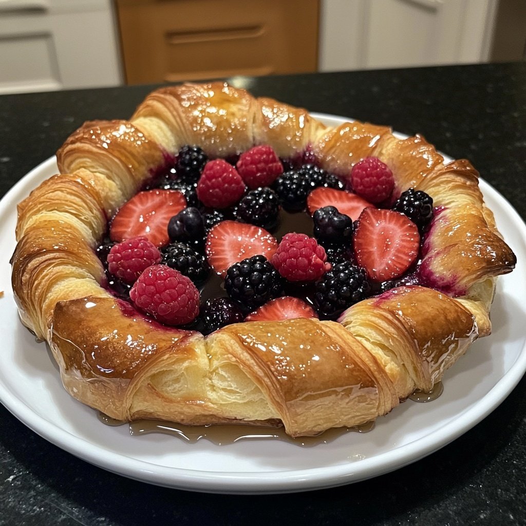 Festive Berry Croissant French Toast Bake​