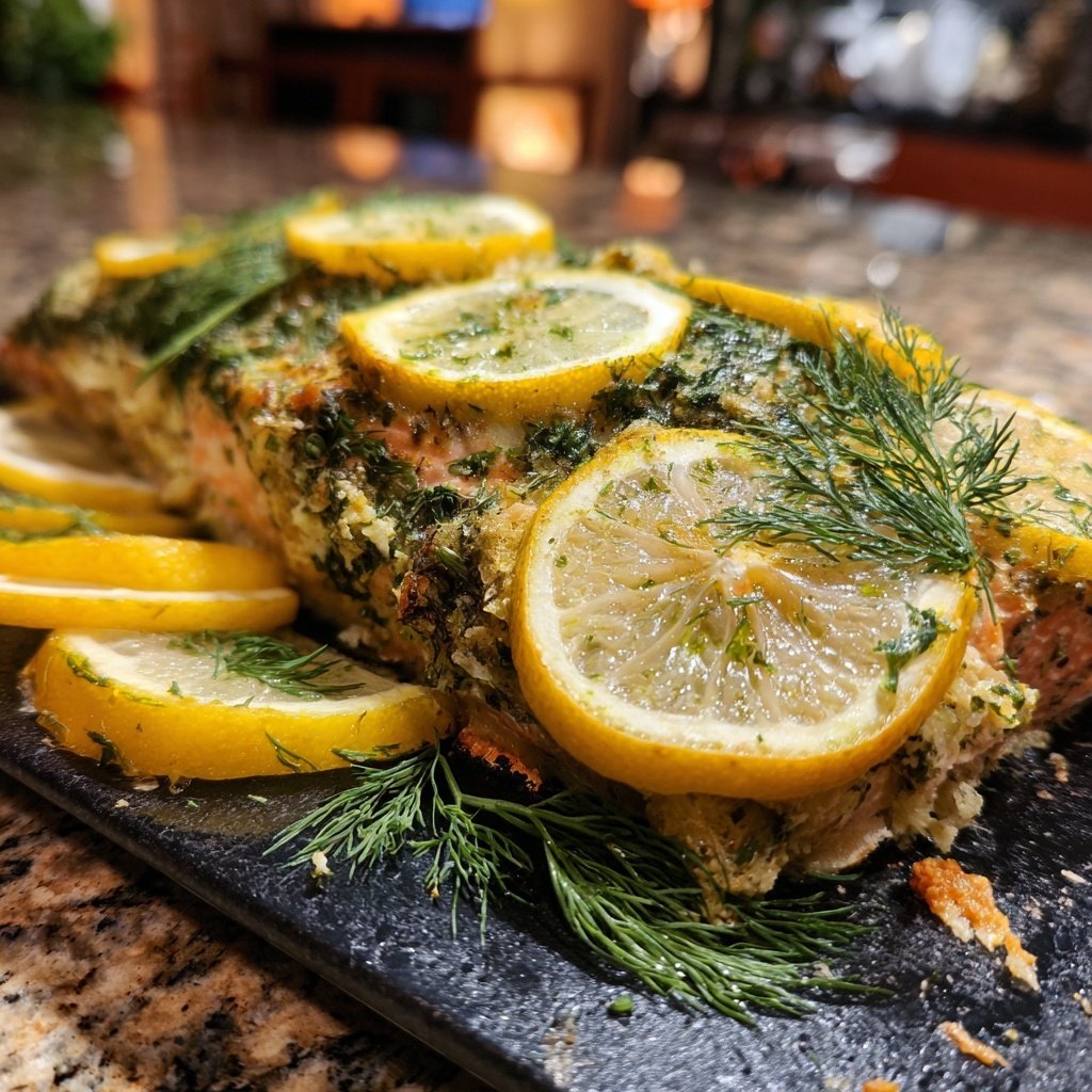 Zesty Lemon Dill Salmon Bake