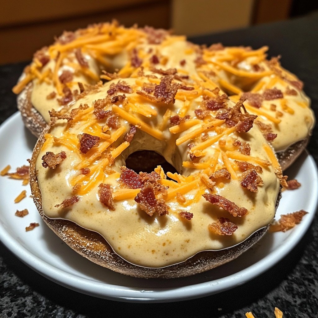 Creamy Bacon Cheddar Bagels