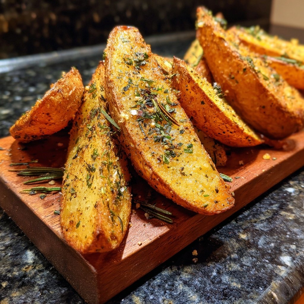 Airfried Rosemary Potato Wedges