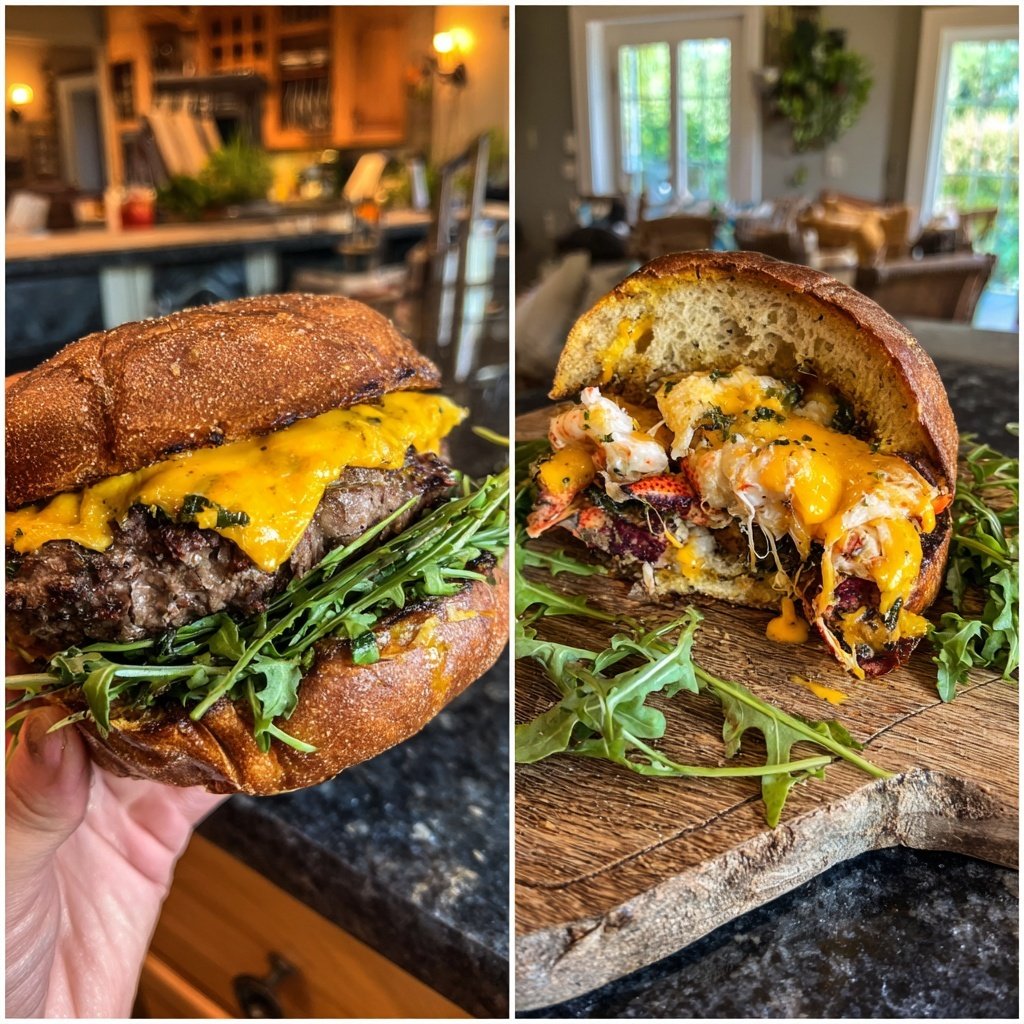 Delectable Surf and Turf Burgers