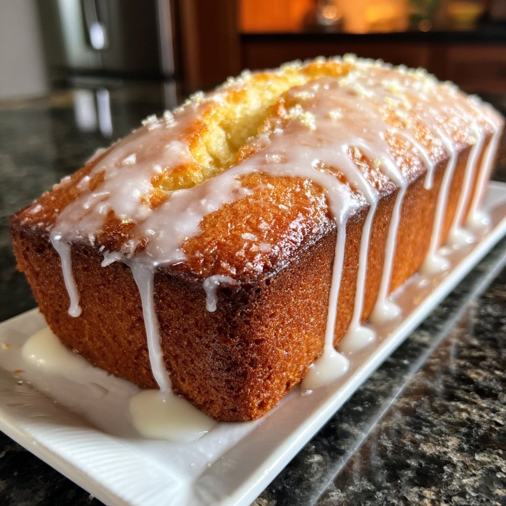 Vanilla Pound Cake with Lemon Glaze