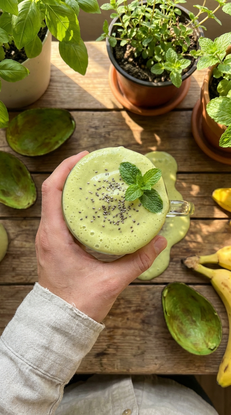 Creamy Avocado Banana Smoothie