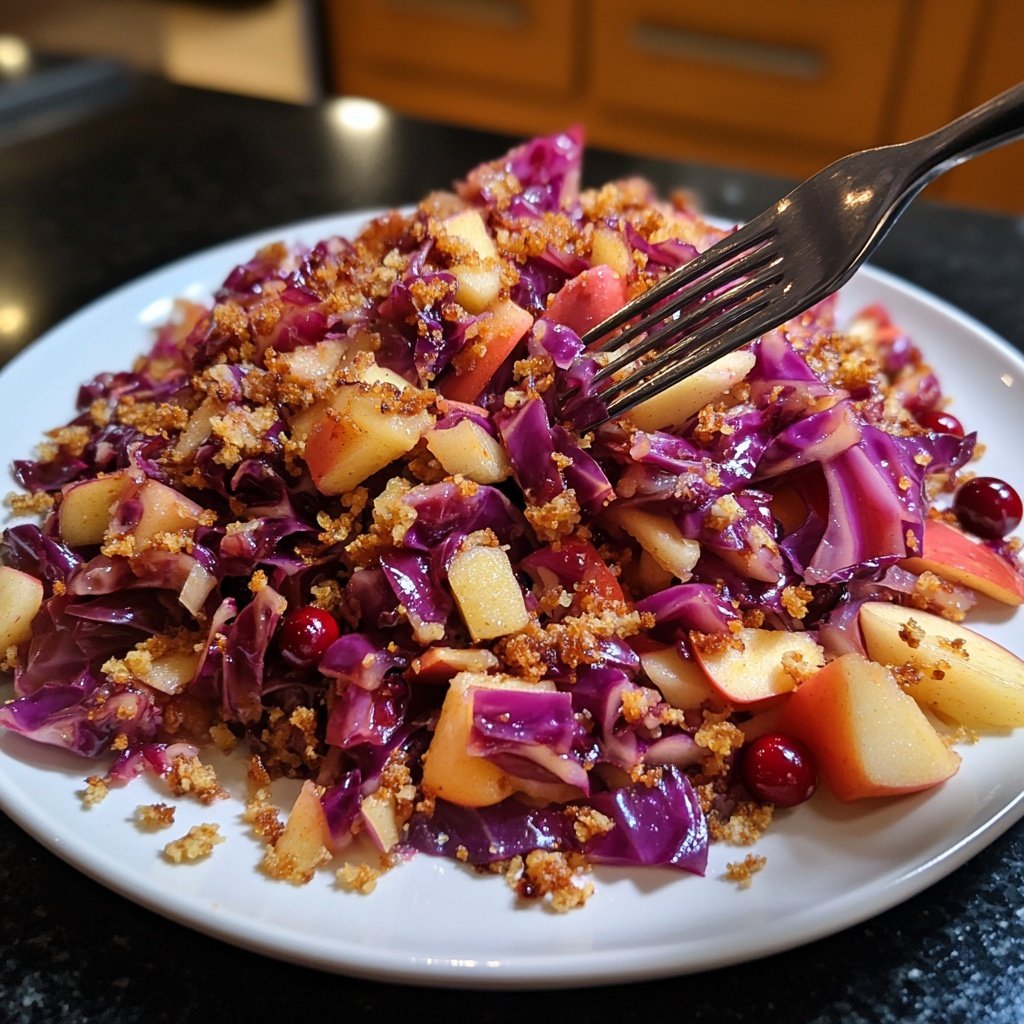 Spiced Red Cabbage with Apples and Cranberries