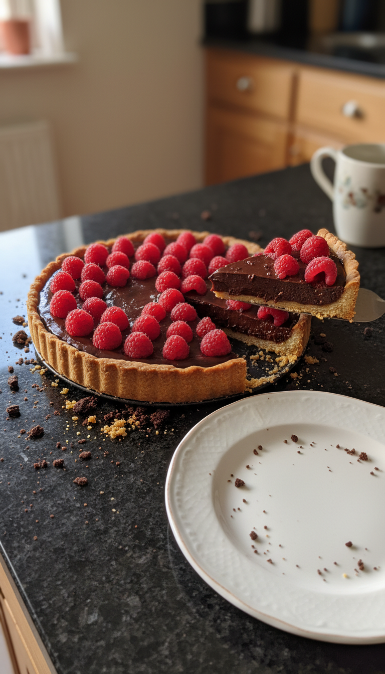 Rich Chocolate Tart with Raspberries