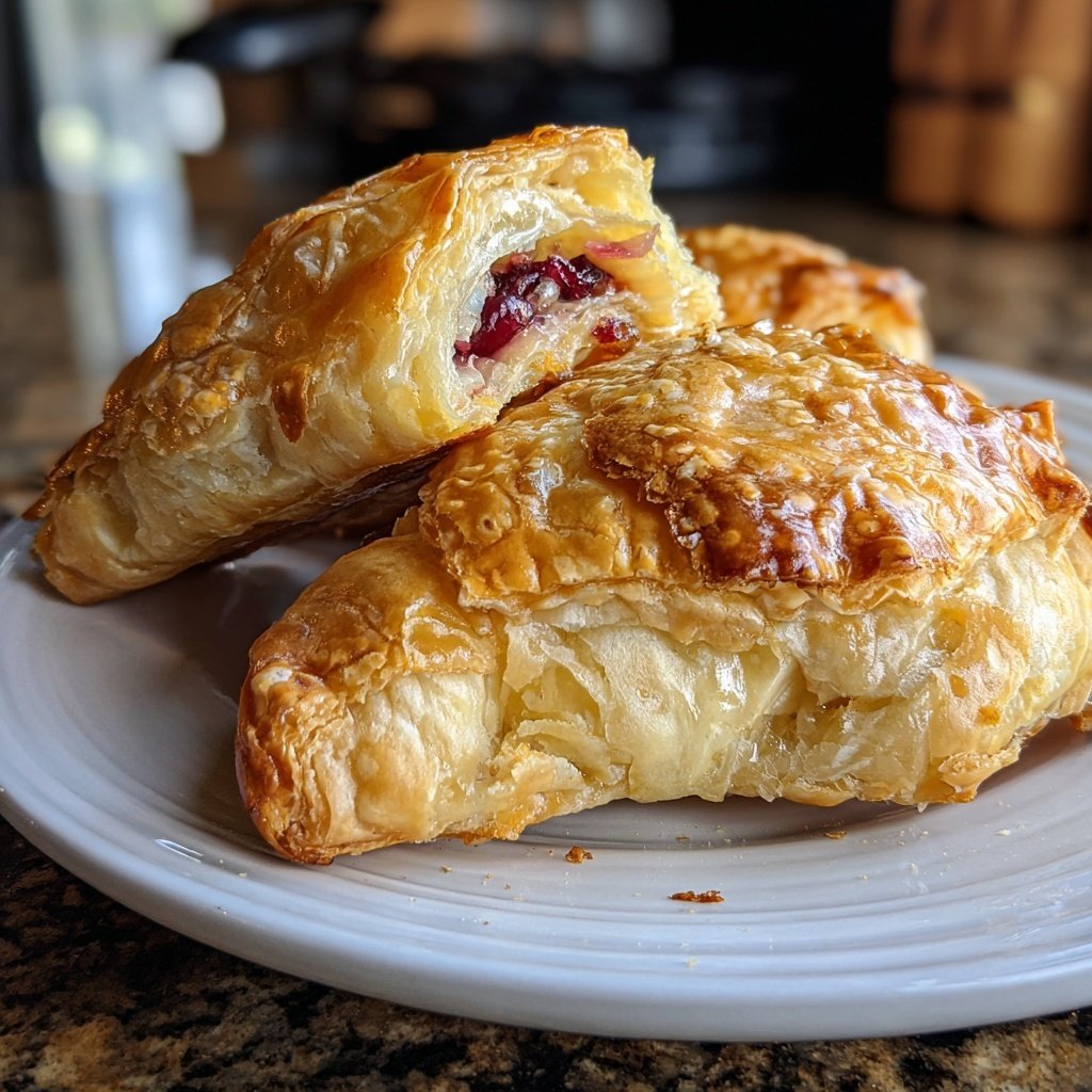 Puff Pastry Brie Bites with Cranberry