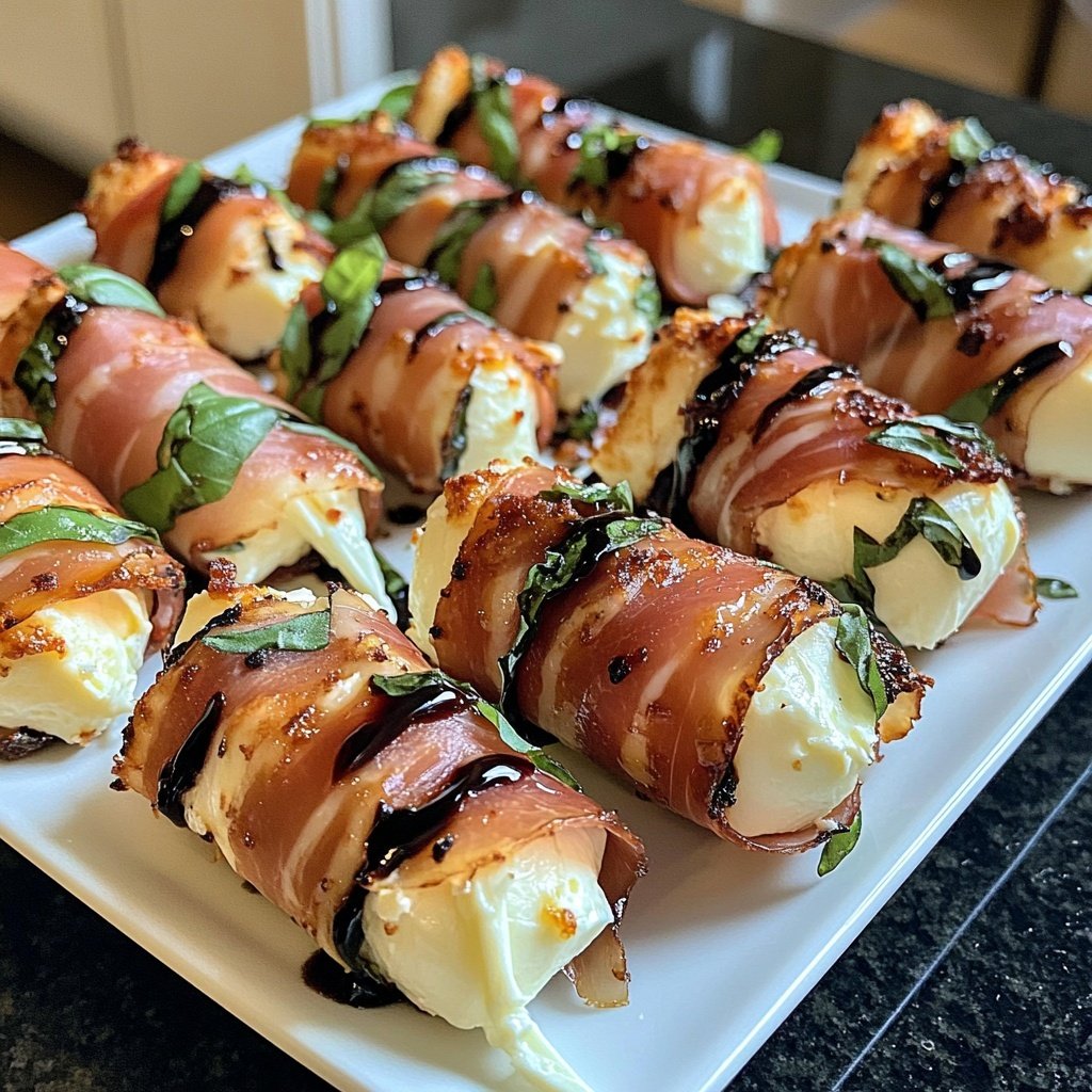 Prosciutto Wrapped Mozzarella Bites