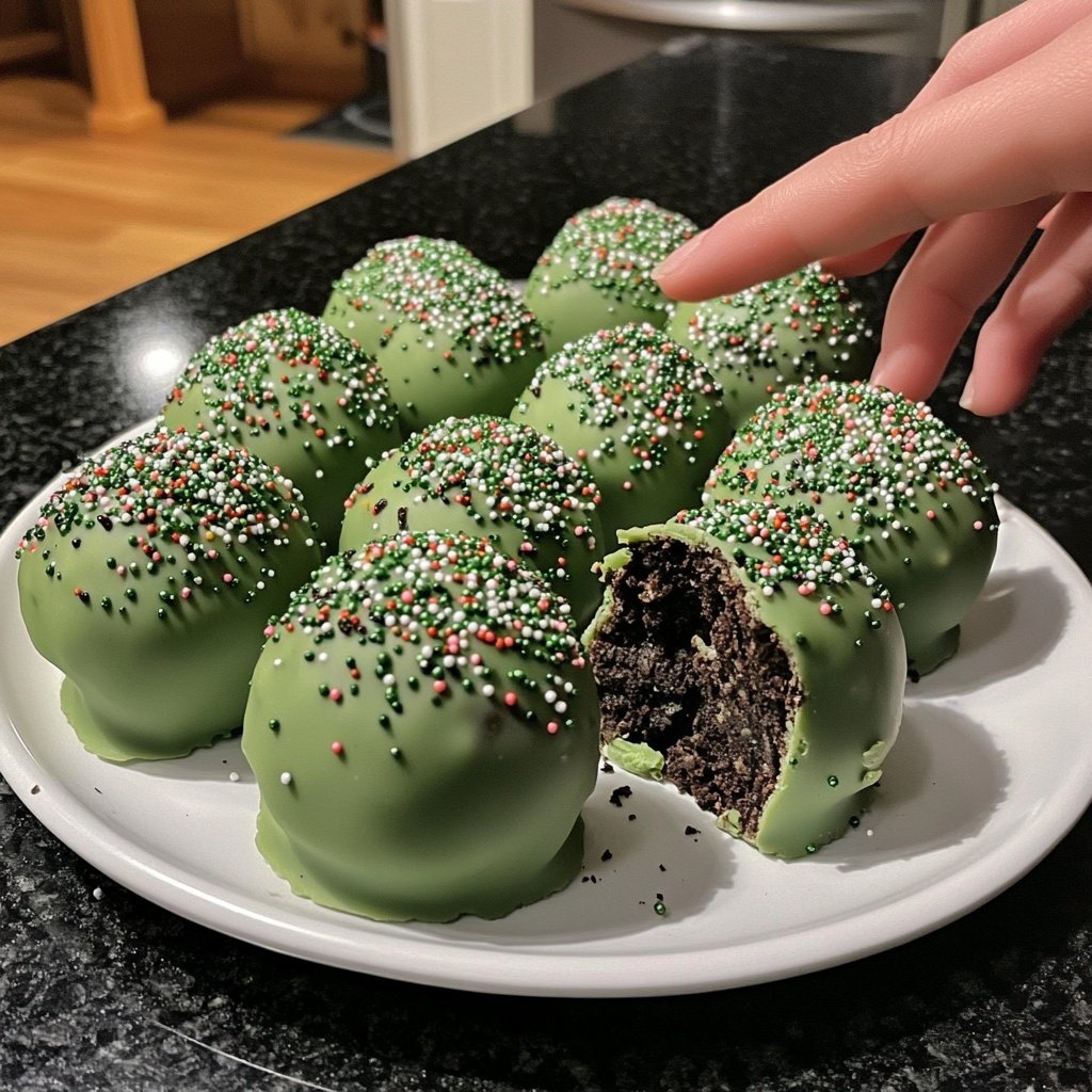 Grinch Oreo Balls